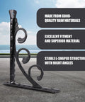 Decorative 2 Pack Wall Mounted L Shaped Shelf Brackets Space Saving Heavy Duty Angle Supports shown on pavement background
