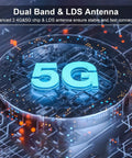 5G chip graphic on circuit board for Wireless HDMI Transmitter And Receiver Kit With 4K Decode And 1080P Output Metal Housing LED