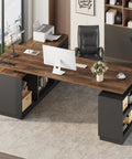 Legit Top Tier Electric L Shaped Standing Desk With One Touch Height Adjustable Sit Stand Workstation And Built In Storage Drawer Dual Motor Office Table For Home Sweet Setup, featuring wood design and storage drawers.