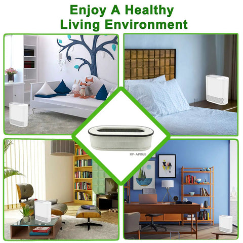 Replacement Filter For RENPHO RP AP068 Compact Air Purifier 3 In 1 H13 Filtration in various home and office settings