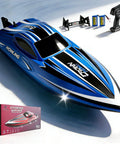 Blue Beast Speed 35KMH RC Boat With LED Lights, 2.4GHz Remote, Self Righting Hull, 30+ Minutes Run Time, Electric Fast Speed Boat