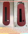 Throat Plate For Saw Guard Replacement Fits 13/16 X 8 Inch Table Saw Gap Cover Between Blade And Work Surface Compatible With 36-725 1791788B 080035003093 Easy Install Durable Build Reduces Dust And Vibration, shown installed on table saw.