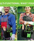 Gardeners using Five-Pocket Garden Tool Belt With Adjustable Go-To Waist Strap For Women, Utility Garden Waist Bag For Gardening