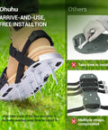 Aluminum Lawn Aerator Shoes With 2.2 Inch Spikes For Deep Core Aeration, adjustable spiked sandals with easy installation on grass.