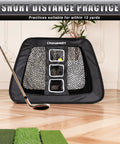 Double Sided Golf Chipping Net With Tri Turf Hitting Mat And 12 Foam Golf Balls for indoor practice setup