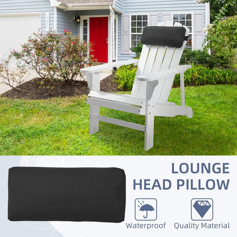 Two Pack Outdoor Chaise Lounge Headrest Pillows With Adjustable Straps Water Resistant Patio Pillows for Recliners Beach and Pool Loungers Office Chairs Comfy All Weather.
