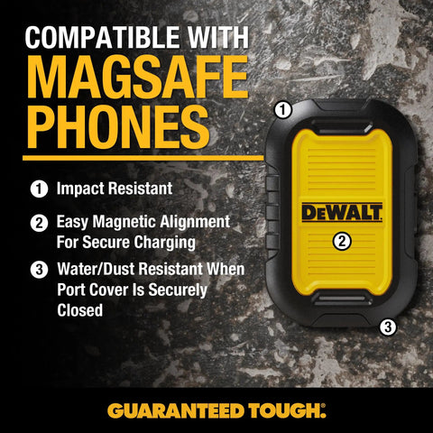Beefy Magnetic Power Bank 5000mAh Wireless Charger with 18W Fast Charge Rugged Water Resistant Portable Battery Pack image