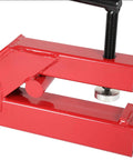 Beefy Clamp On Trailer Hitch For 2 Inch Receivers, Heavy Duty Bucket Lip Clamp Mount with Red Finish close-up