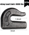 Six Pack Weld On Grab Hooks Three Eighths Inch Tow Chain Hooks G70 Forged Clevis Weldable Hooks For Tractor Buckets 6600 lb
