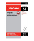 Five Pack ST Style Vacuum Bags That Last Twice As Long As Paper Made With Synthetic Material For Superior Dust Trapping Fits SC889 SC688 And SC888 Series Upright Vacuums in packaging