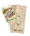 Mars Rover DIY Engineering Kit For Kids And Teens, STEM STEAM Educational Wooden Puzzle Model, Self Assembly Craft Kit, Eco Friendly 3D Toy, Hands On Learning Gift For Boys And Girls, wooden parts and manual