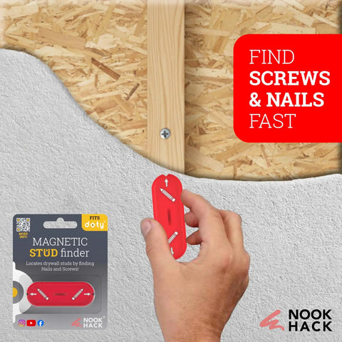 Magnetic Stud Finder Battery Free Wall Scanner Nail And Screw Detector Neodymium Magnet Drywall Tool For Fast Home Fixes And Locating Hidden Hardware Dead On Gear For Weekend Warriors