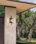 Copper Outdoor Wall Light 18.5 Inch High With E26 Socket Oil Rubbed Bronze Lantern Clear Glass Exterior Sconce on house