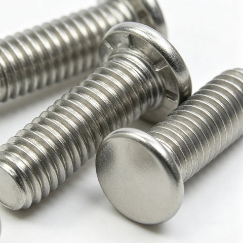 Premium Stainless Steel Self Clinching Threaded Studs 1/4 20 X 3/4 Inch Thin Metal Panel Hardware showing close-up view of multiple studs.
