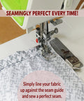 Sewing machine using Must Have Seam Allowance Ruler And Magnetic Guide For Sewing Machines