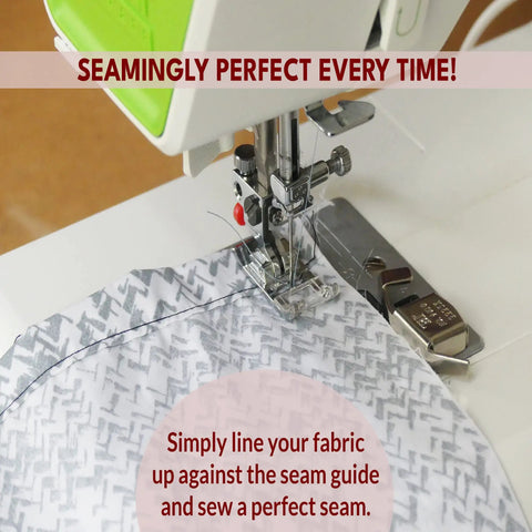 Sewing machine using Must Have Seam Allowance Ruler And Magnetic Guide For Sewing Machines
