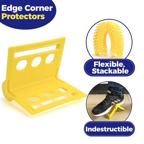 24 Pack Edge Corner Protectors With Carrying Case For Flatbed Cargo And Truck Shipping - 4 By 6 Inch Guards That Fit Ratchet Straps, Chains