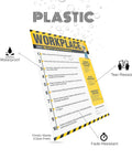 Workplace Safety Poster With 10 No Nonsense Rules Chart For Hazard Awareness, Safer Work Habits, Emergency Response, And A Waterproof Tear Resistant Training Sign For Industrial And Commercial Environments.