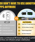 AM50PRO Wireless RV Leveling System With Portable Display, No-Fuss Setup, Drone-Grade 6-Axis Gyro Precision For Smooth Leveling On Any Camp Site, Built-In Bright Screen, wireless RV leveling display