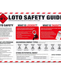 Lockout Tagout Safety Poster for OSHA Hazardous Energy Control, LOTO Training, and Industrial Compliance displayed on wall
