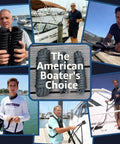 Collage of boaters holding Two Pack Double Braided Three Eighth Inch Dock Lines Nylon Boat Ropes in marina setting