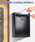 Built Tough Steel Outdoor Mailbox With Combination Lock Wall Mount Security Drop Box For Mail And Packages Rust Resistant