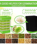 4 Tier Seed Sprouting Kit With Drain Holes And Tray Stackable Microgreens Germination System For Beans And Alfalfa Seeds Soil Free