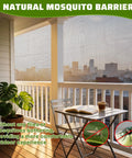 Ultra Fine Nano PP Garden Netting 10 X 20 Ft Birdproof Barrier Screen installed on patio, providing natural mosquito barrier.