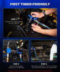 No Drama Coolant Vacuum Refill Kit With Dual Movement Gauge For Quick Radiator Fill and Snappy Engine Maintenance in use.