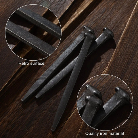Six Inch Crucifix Iron Nails Set With Flat Head Tacks For Church Decor And Home Display Heavy Metal Sacred Ornaments 6 Pc Pack
