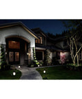Landscape with Down Accent Light 1 Light 12V Low Voltage For Wet Locations by house entrance at night