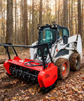 60 Inch Hydraulic Forestry Mulcher Attachment For Skid Steer Loaders, Beefed Up Heavy Duty Land Clearing Tool in forest setting