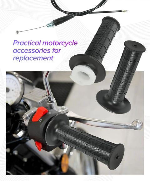 Universal Mini Bike Throttle Cable Replacement Kit For Powersports, Durable PVC Grip, Smooth Throttle Feel, Compatible With MBX10 MBX11 MBX12 CT200U CT200U-EX BT200X, No Fuss Install And Long Lasting Performance
