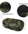 Heavy Duty Waterproof Winch Cover Camo Fits 8500 To 17500 Lb Electric Off Road Truck Hauler Accessory highlighting elastic band and durable fabric