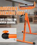 Built Tough Heavy Duty Folding Roller Stand 2 Pack with Adjustable Height, eccentric feet for stability on uneven ground.