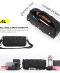 Open view of Bike Handlebar Bag Front Bag Frame Storage Roll Bag For Mountain And Road Bikes Commuters Grab And Go Storage, showing 2.4L capacity.