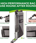 Wild Golf Cooler Bag With Two Ice Packs Keeps Drinks Ice Cold For Hours Holds Six Cans Fits Discreetly In A Golf Bag, black and gray
