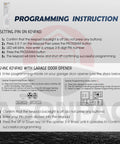 Programming instruction for Universal Wireless Genie Garage Door Opener Keypad Replacement For Intellicode Genies 1995 To Present Tool Free Installation No Wiring Needed No Fuss Setup Industrial Grade Chip Fits Most Models Except Dip Switch Opener