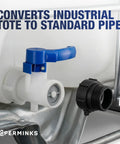 Tough As Nails Ibc Tote Adapter transforms 60Mm coarse thread to 2 inch Npt slick valve for IBC totes.