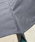 Close-up of Beefed Up 900D Porch Swing Replacement Fabric showcasing waterproof material corner in black dimensions 58.3 x 19.7 inch