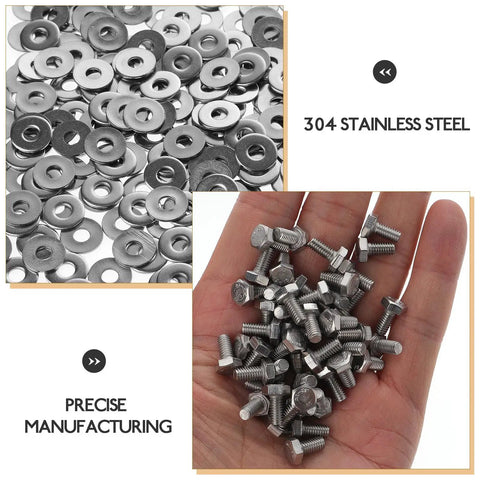 Hand holding Stainless Steel Carriage Bolt Kit With Nuts And Washers 304 Grade Heavy Duty And Rock Solid for unicycle handles