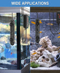 Revamp Your Tank With This No Drama 300W Submersible Aquarium Heater Engineered For 40 To 75 Gallon Freshwater And Saltwater Systems Offering Rock Solid Temperature Control in use with aquatic life.