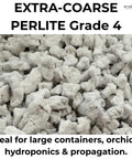 Close-up of Extra Coarse Grade 4 Horticultural Perlite For Plants Organic Soil Drainage Booster featuring large white particles.