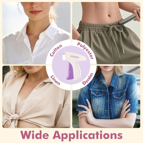 Portable Handheld Clothing Mending Tool For Quick At Home Seam Repairs with applications for cotton, polyester, linen, denim.
