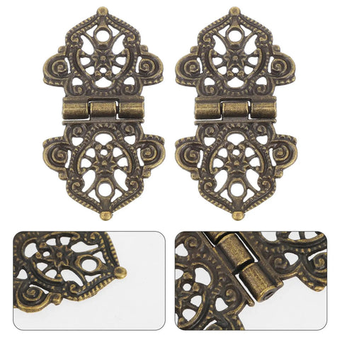Retro Zinc Alloy Hinges Ten Pack For Jewelry Boxes And Wood Boxes Decorative Butt Hinges For Cabinet Doors With Golden Finish