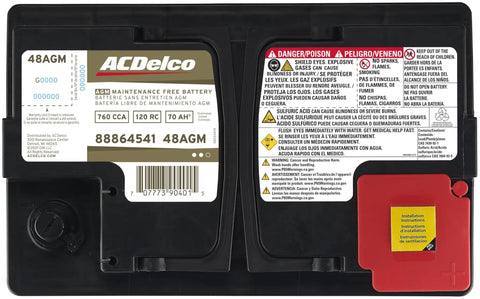 Top Shelf Group 48 Agm Battery Backed By 36 Month Warranty And Bulletproof Specs For RV Campers Marine Boats And Work Trucks, AGM maintenance-free with specs.
