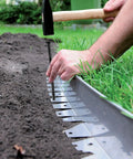 Installing Heavy Duty Plastic Landscape Edging Spikes 100 Pack 8 Inch Spiral Anchoring Nails For Weed Barrier Paver Edging