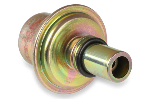 Front view of B&M 20234 adjustable vacuum modulator; metal body with iridescent gold finish and rubber seal.