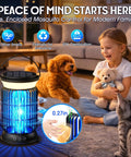 4-In-1 Solar Bug Zapper Outdoor, Rechargeable 6000mAh Mosquito Zapper in living room setting