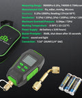 Super Stars digital vacuum gauge with LCD display, gray-green housing, 1/4" SAE connection, carrying case